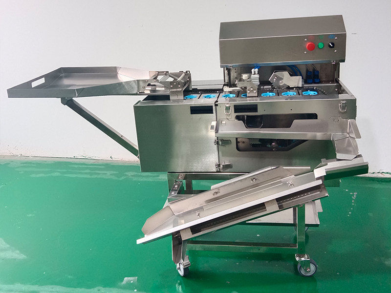 四聯(lián)式敲蛋機-單排磕蛋-蛋清蛋黃分離翻斗-試機