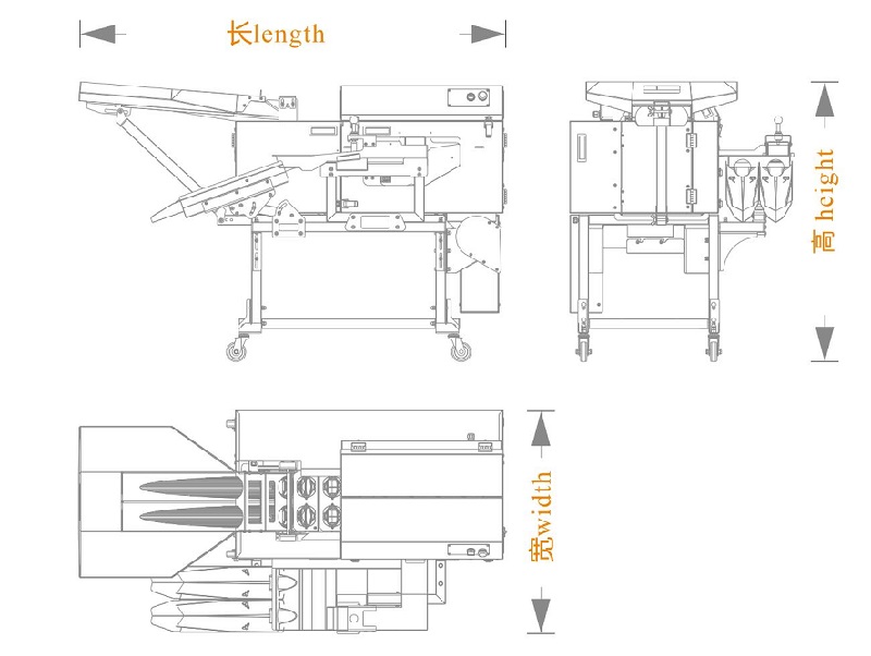 雙排敲蛋機(jī)+蛋液雙槽分離+碎殼機(jī)型（長寬高）尺寸圖