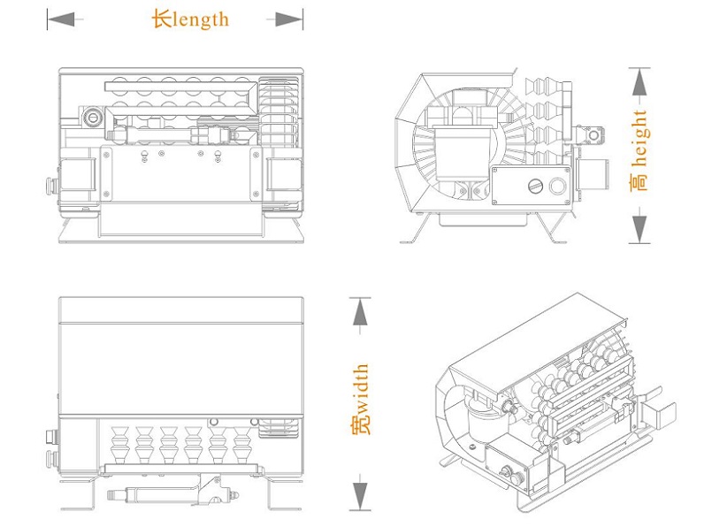 真空吸盤上蛋機(jī)（長寬高）尺寸圖