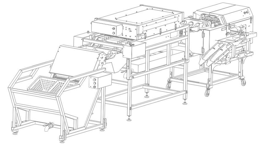 上蛋+洗蛋+三排敲蛋機組合生產(chǎn)線
