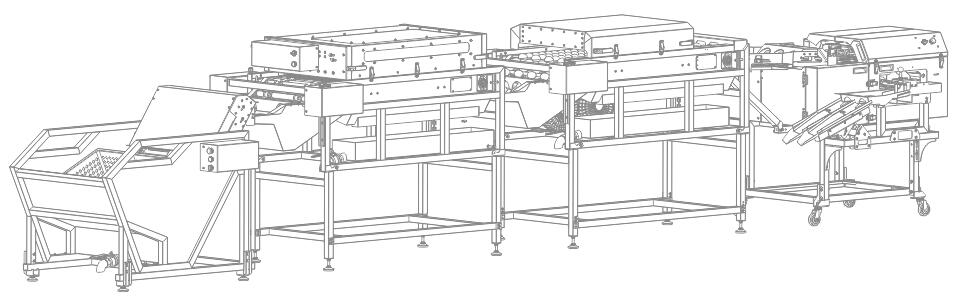 上蛋+洗蛋+烘干+三排敲蛋機組合生產(chǎn)線
