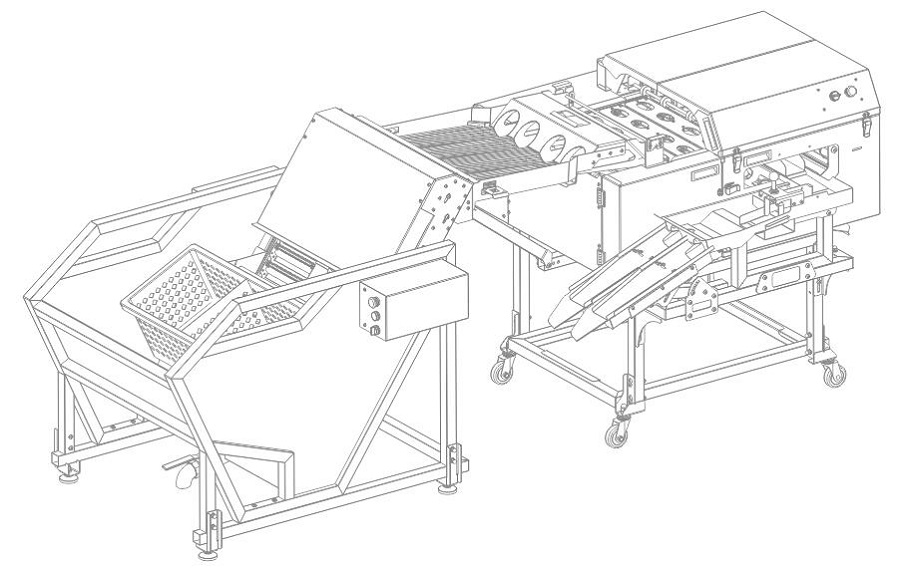 上蛋+四排敲蛋機組合生產(chǎn)線
