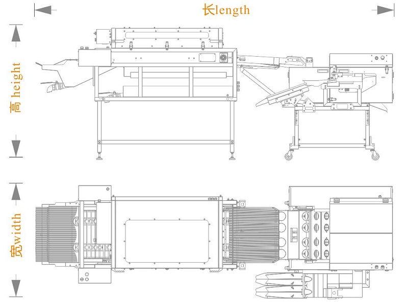 洗蛋+四排敲蛋機組合生產(chǎn)線<長寬高>尺寸圖